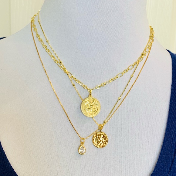 LoveStonedGypsy Jewelry - Gold Teardrop Pendant Necklace